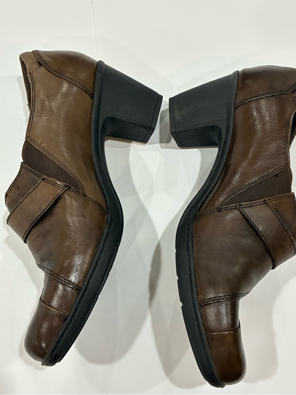 Earth Origins Brown Leather Ankle Boots 10M Buckle 2.5" Heel EUC - Picture 2 of 10